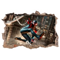 Vinilos decorativos spider man miles morales 3d